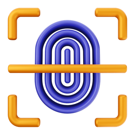 Fingerabdruck Internetsicherheit  3D Icon