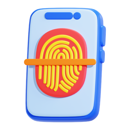 Fingerabdruck-Scan  3D Icon