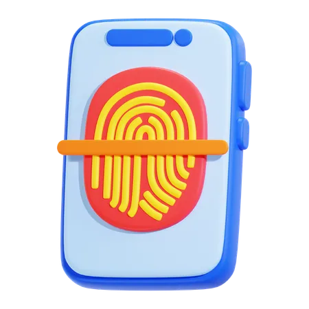 Fingerabdruck-Scan  3D Icon