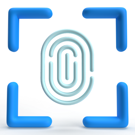 Fingerabdruck-Scan  3D Icon