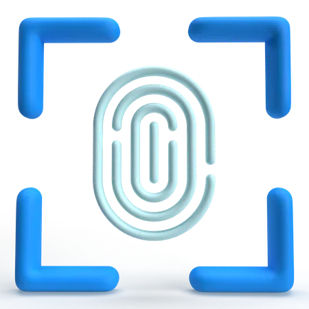 Fingerabdruck-Scan  3D Icon