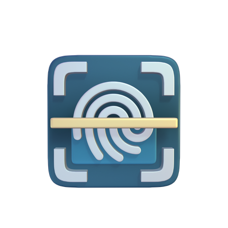 Fingerabdruck-Scan  3D Icon