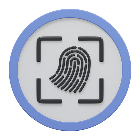 Fingerabdruck-Scan  3D Icon