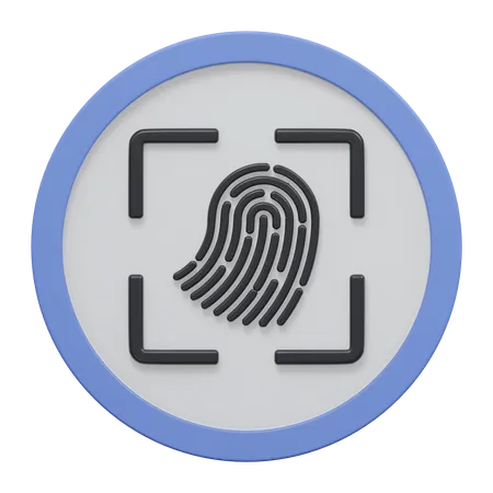 Fingerabdruck-Scan  3D Icon