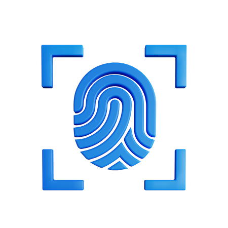 Fingerabdruck-Scan  3D Icon