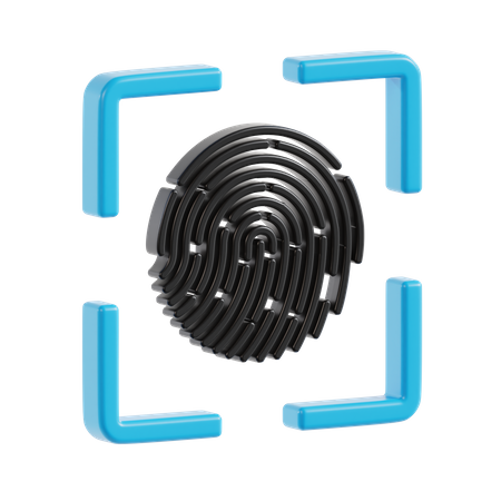 Fingerabdruck-Scan  3D Icon