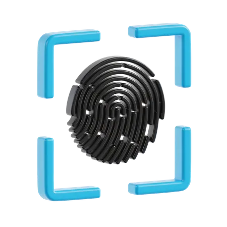 Fingerabdruck-Scan  3D Icon