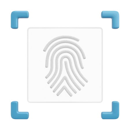 Fingerabdruck-Scan  3D Icon