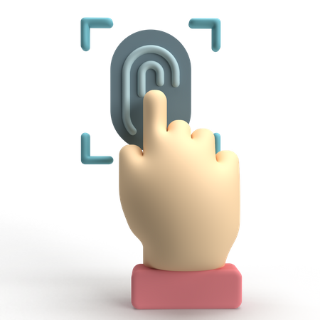 Fingerabdruck-Scan  3D Icon