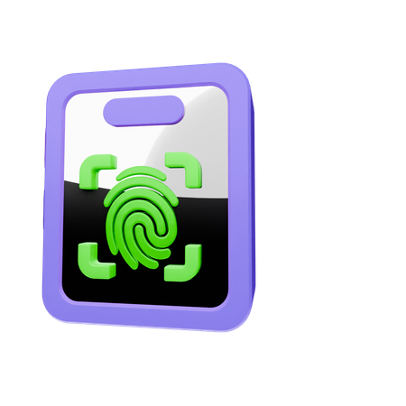 Fingerabdrucksperre  3D Icon