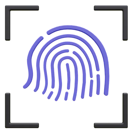 Sicherheit der Fingerabdrucksperre  3D Icon