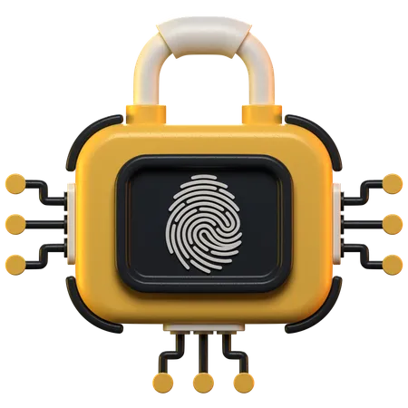 Fingerabdrucksicherheit  3D Icon