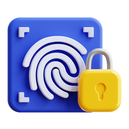 Fingerabdrucksperre  3D Icon