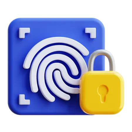 Fingerabdrucksperre  3D Icon
