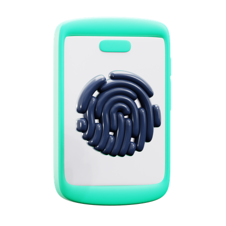 Fingerabdruck-Telefon  3D Icon