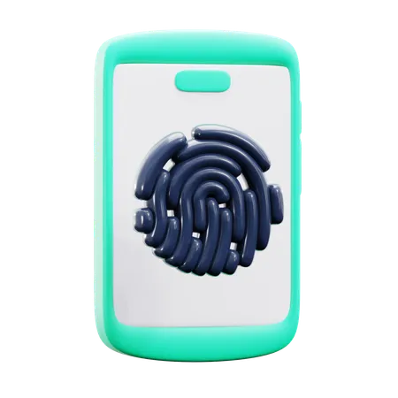 Fingerabdruck-Telefon  3D Icon