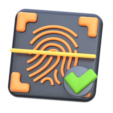 Fingerabdruck-Scanner  3D Icon