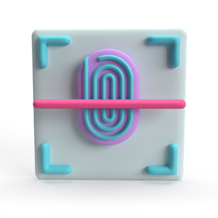 Fingerabdruck-Scanner  3D Icon