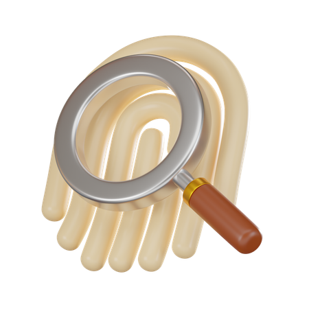 Fingerabdrucksuche  3D Icon