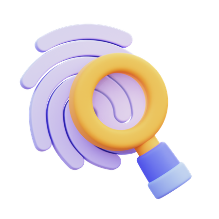 Fingerabdrucksuche  3D Icon