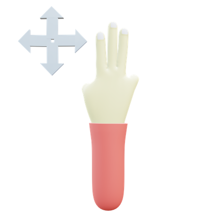 Fingergeste ziehen  3D Icon