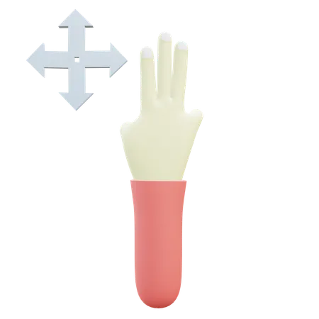 Fingergeste ziehen  3D Icon