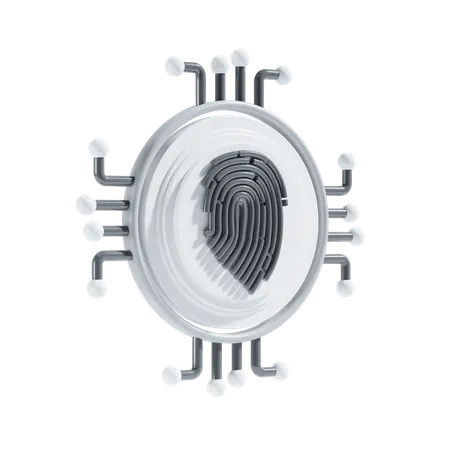 Fingerprint Technology 3 D Icon 3D Icon