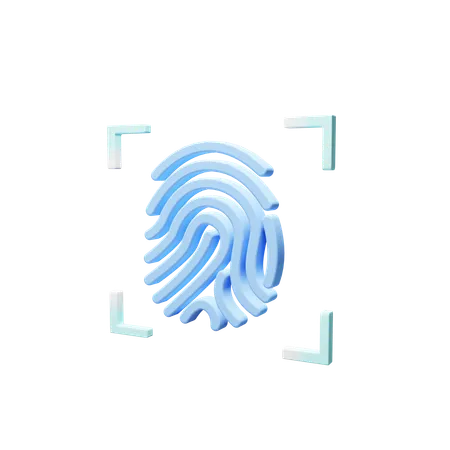 3 D Fingerprint Scanner 3D Icon