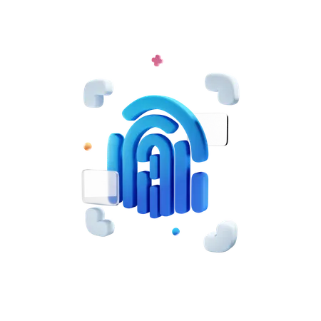 Fingerprint  3D Icon