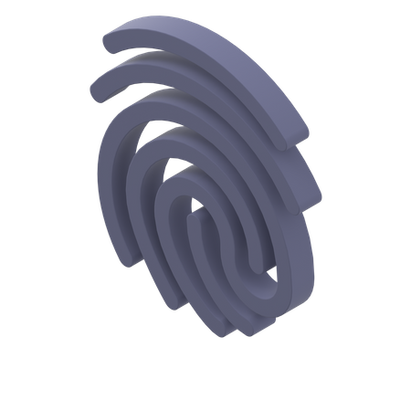 Fingerprint  3D Illustration