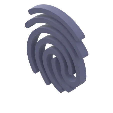 Fingerprint  3D Illustration