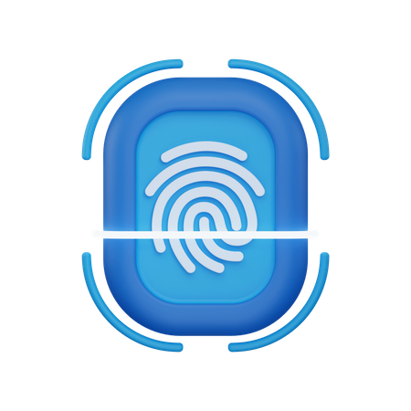 Fingerprint  3D Illustration