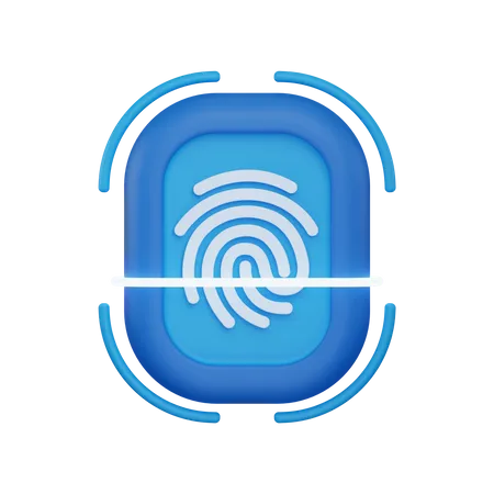 Fingerprint  3D Illustration