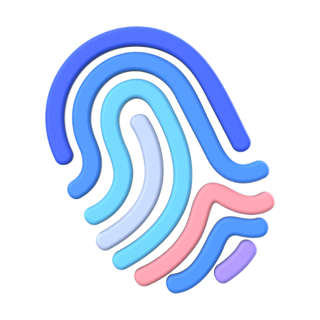 Fingerprint  3D Illustration