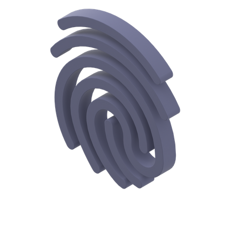 Fingerprint 3D Illustration