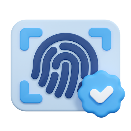 Fingerprint accepted  3D Icon