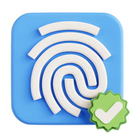 Fingerprint Accepted  3D Icon