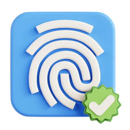 Fingerprint Accepted  3D Icon