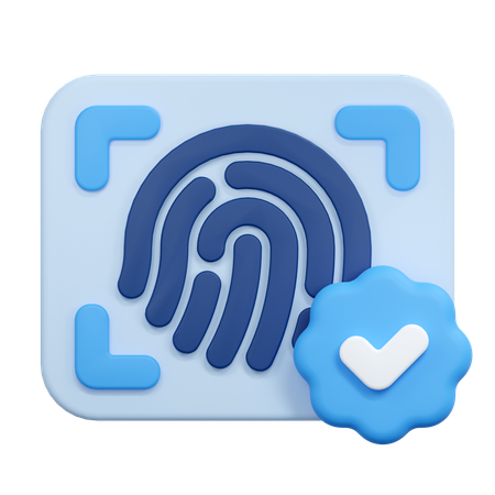 Fingerprint accepted  3D Icon
