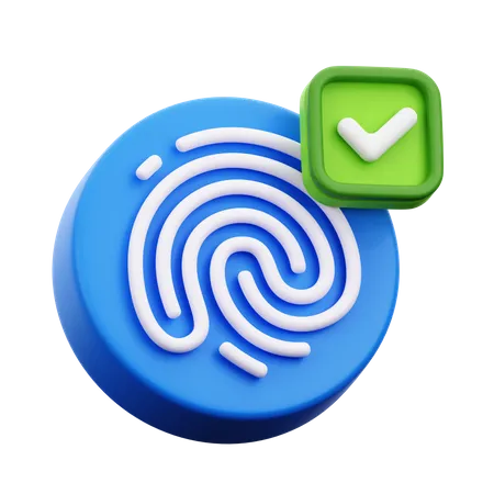 Fingerprint Accepted 3D Icon