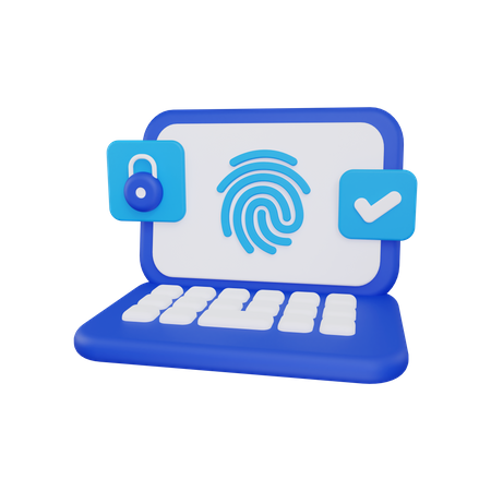 Fingerprint access  3D Illustration