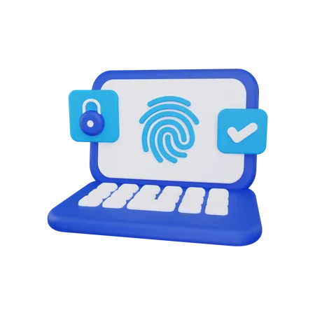 Fingerprint access 3D Illustration