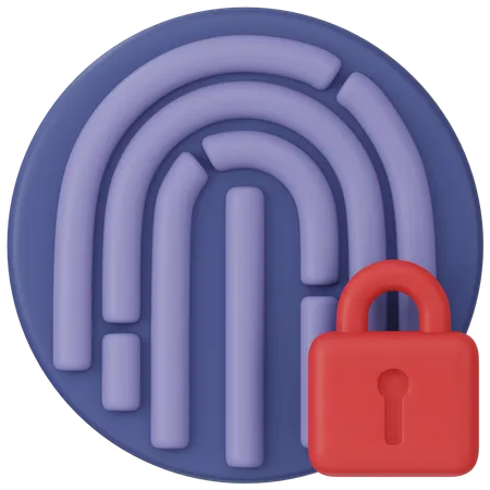 Fingerprint Access Security  3D Icon