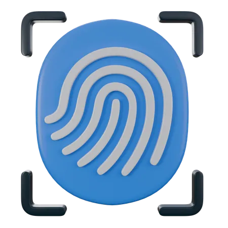 3 D Illustration Of Fingerprint Biometric Technology 3 D Elements Rendering It Can Be Used For Any Purpose 3D Icon
