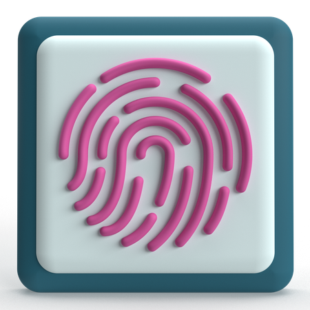 指紋認証  3D Icon