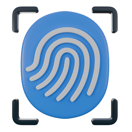 Fingerprint Authentication  3D Icon