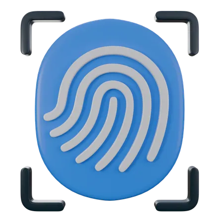 Fingerprint Authentication  3D Icon