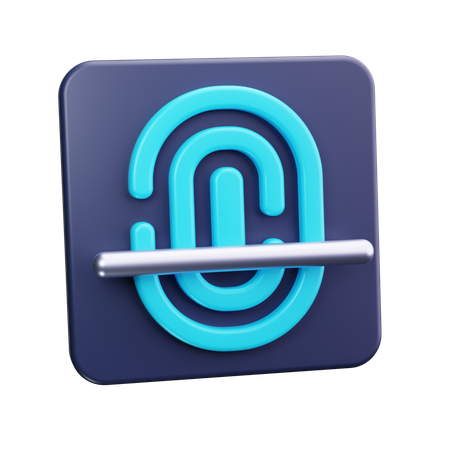 Fingerprint authentication  3D Icon