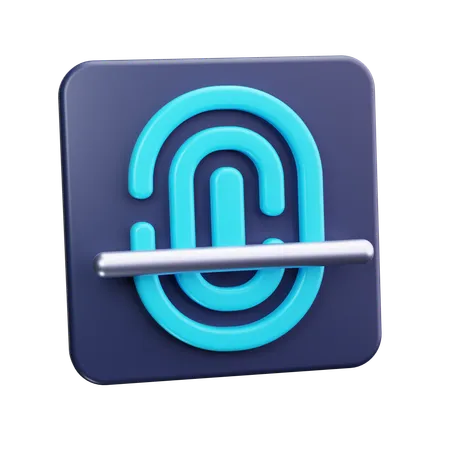 Fingerprint authentication  3D Icon