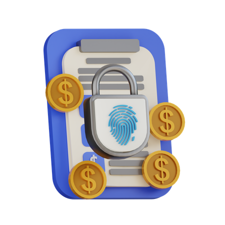 Fingerprint authentication  3D Icon